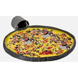 Toy Storage Basket Organizer and Building Bricks Toy Play Mat for Kids Rooms